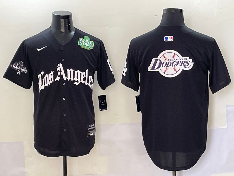 Men Los Angeles Dodgers Blank Black Five generations Joint Name 2025 Nike MLB Jersey style 87->los angeles dodgers->MLB Jersey